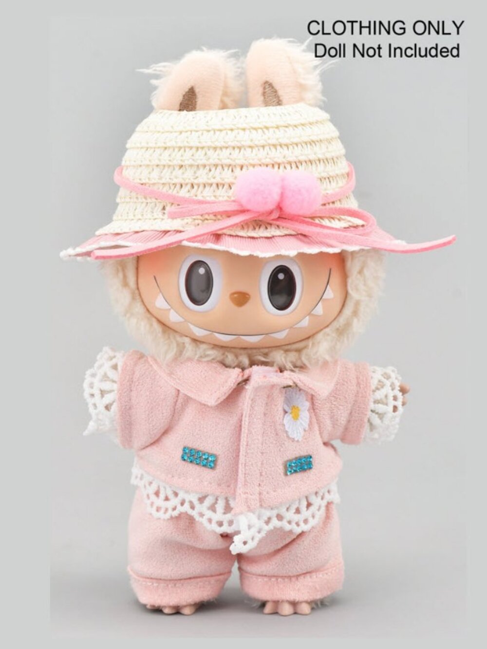 Labubu Straw Hat and Lacy Outfit